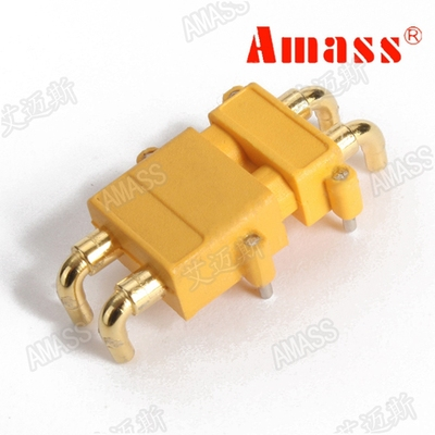 Amass XT30PW PCB板专用2芯卧式连接器插头一对装